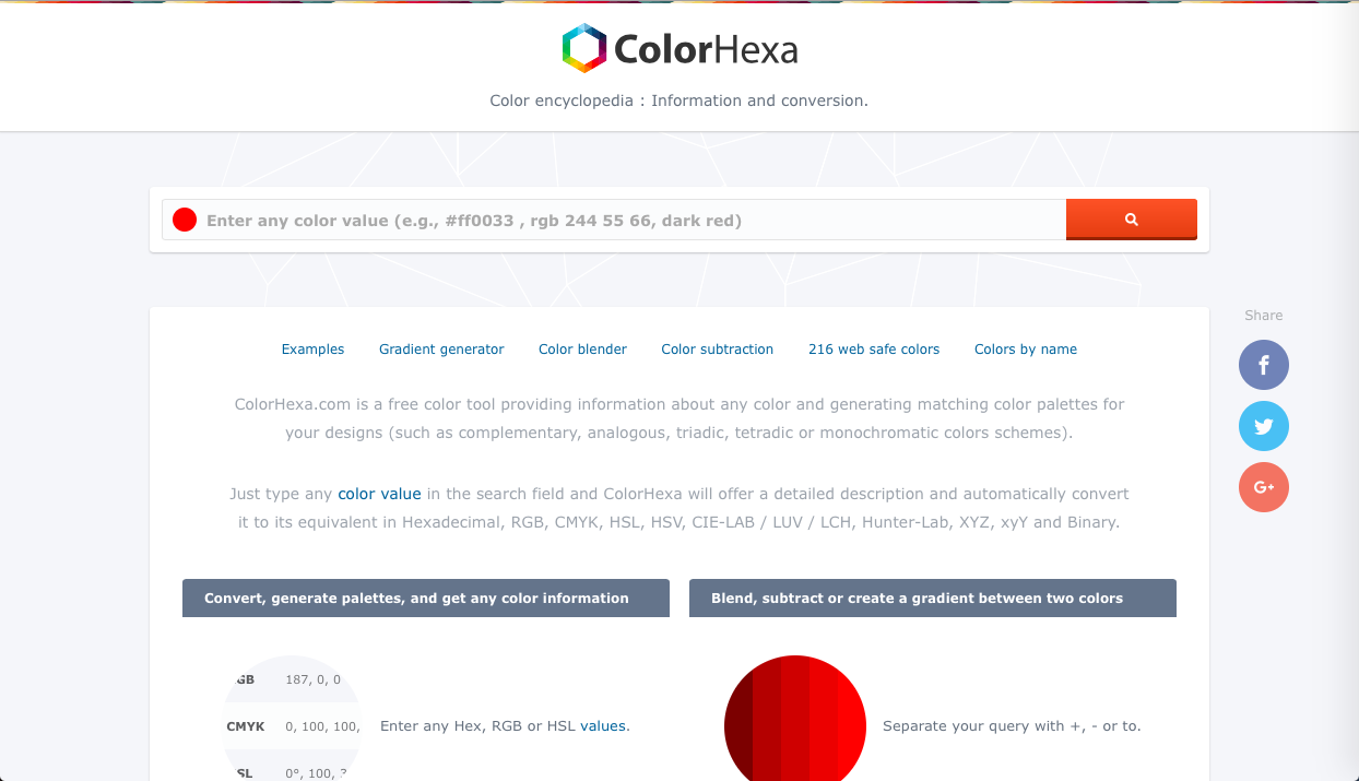 colorhexa - Webデザイン・UIデザイン関連のカラーツールまとめ