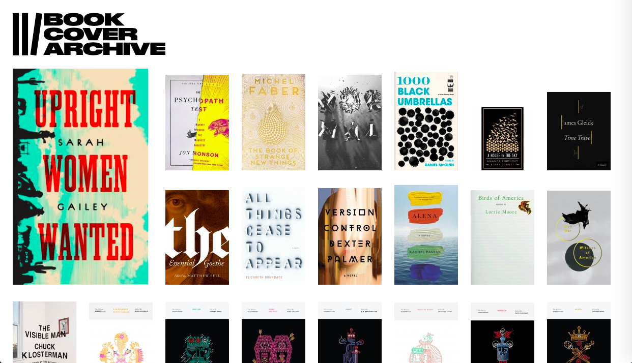 book cover archive - デザイン・イラストのインスピレーションを引き出してくれるサイト・サービス
