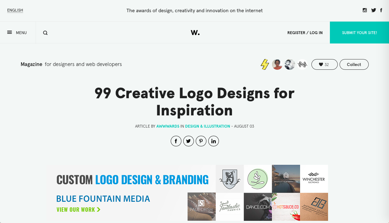 99 creative logo designs - ロゴデザインの参考になるWebサイト・ギャラリーサイトまとめ