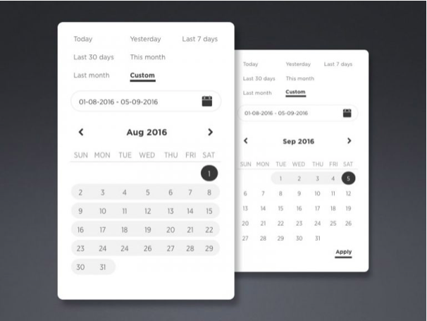 simple datepicker sketch resource - 無料で利用できるSketch用のUIキット・デザイン素材まとめ